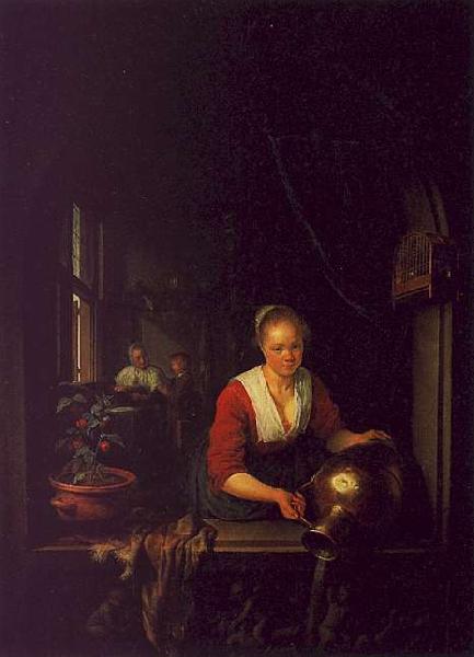 Gerrit Dou Maidservant at the Window Sweden oil painting art